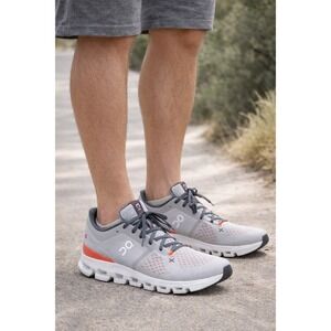 On Cloud X Mens Running Shoes 10 Grey Orange Worn Twice Lightweight Training